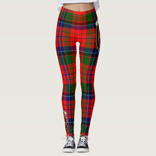 Scotstee Clan Nicolson Crest Tartan Vrouwen Leggin Leggings (Voorkant)