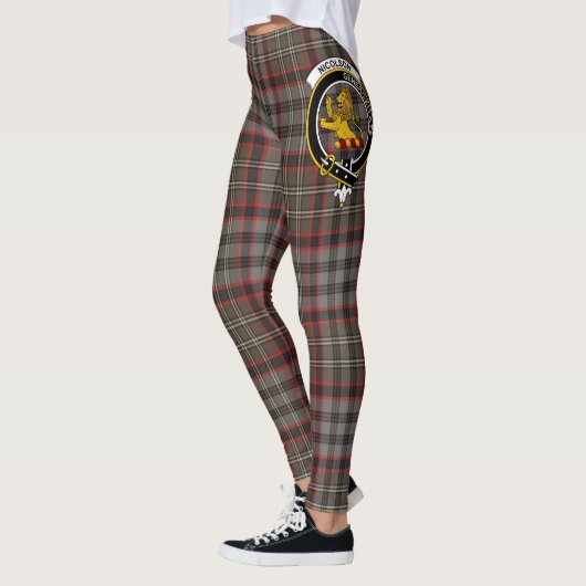 Scotstee Clan Nicolson Hunting Verweerde Crest Leggings (Links)