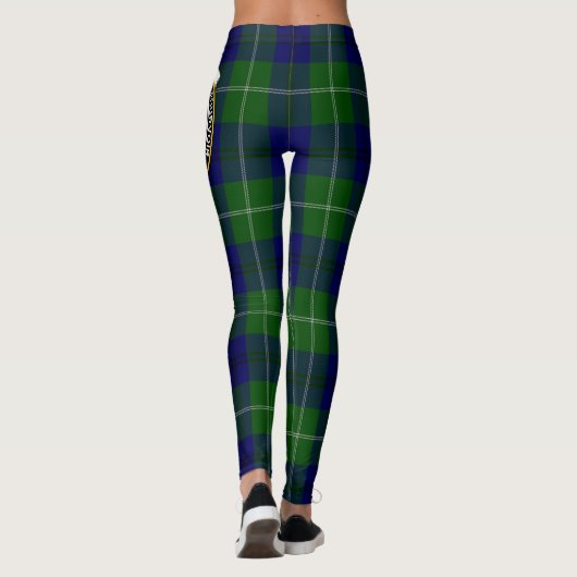 Scotstee Clan Oliphant Crest Tartan Vrouwen Leggin Leggings (Achterkant)