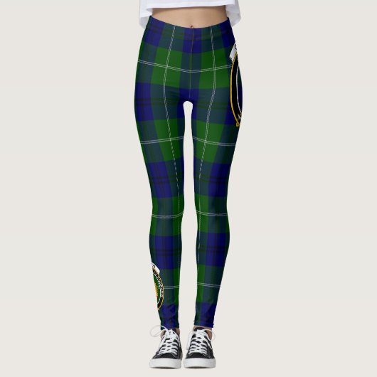 Scotstee Clan Oliphant Crest Tartan Vrouwen Leggin Leggings (Voorkant)