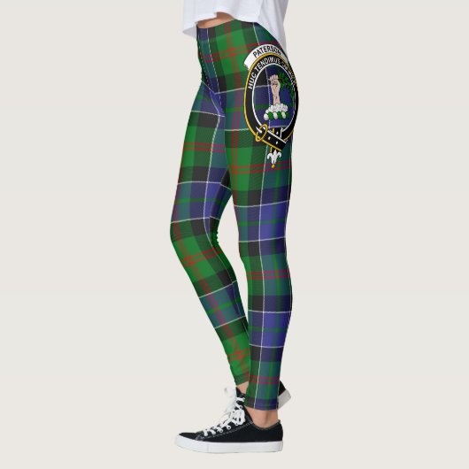 Scotstee Clan Paterson Crest Tartan Vrouwen Leggin Leggings (Links)