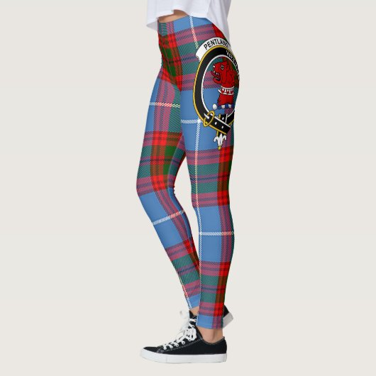 Scotstee Clan Pentland Crest Tartan Vrouwen Leggin Leggings (Links)