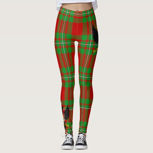 Scotstee Clan Peter Crest Tartan Vrouwen Leggings (Voorkant)