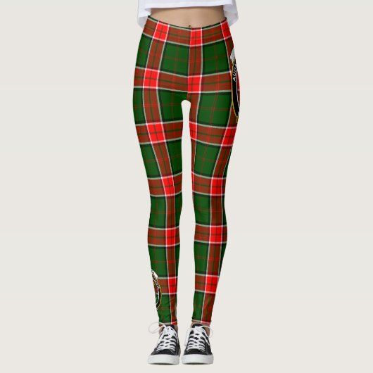 Scotstee Clan Pollock Crest Tartan Vrouwen Legging (Voorkant)