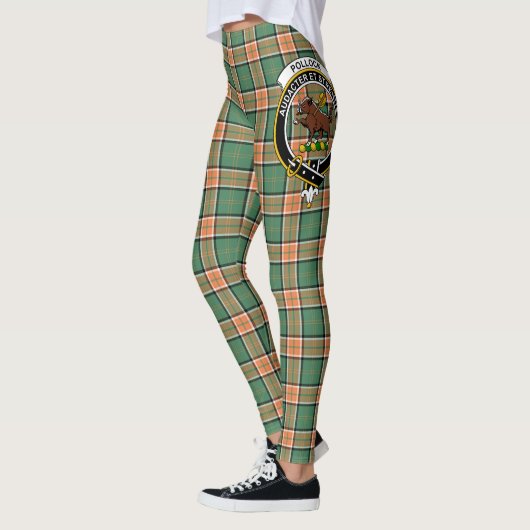 Scotstee Clan Pollock Hunting Crest Tartan Women Leggings (Links)