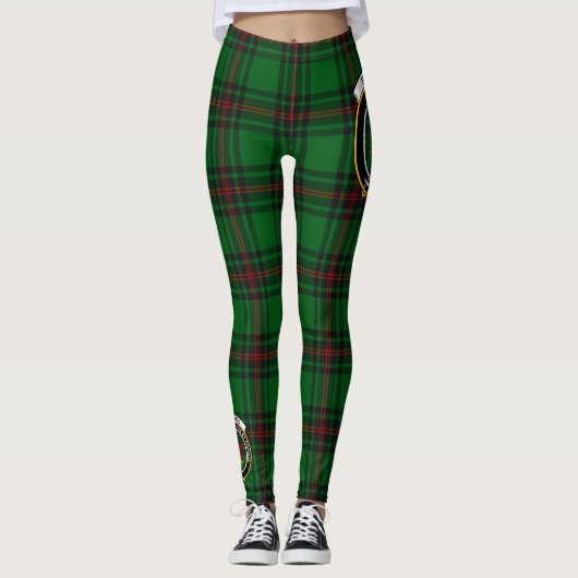 Scotstee Clan Primrose Crest Tartan Vrouwen Leggin Leggings (Voorkant)