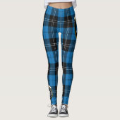 Scotstee Clan Ramsay Blue Ancient Crest Tartan Leggings (Voorkant)