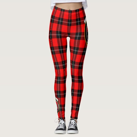 Scotstee Clan Ramsay Crest Tartan Dames Leggings (Voorkant)