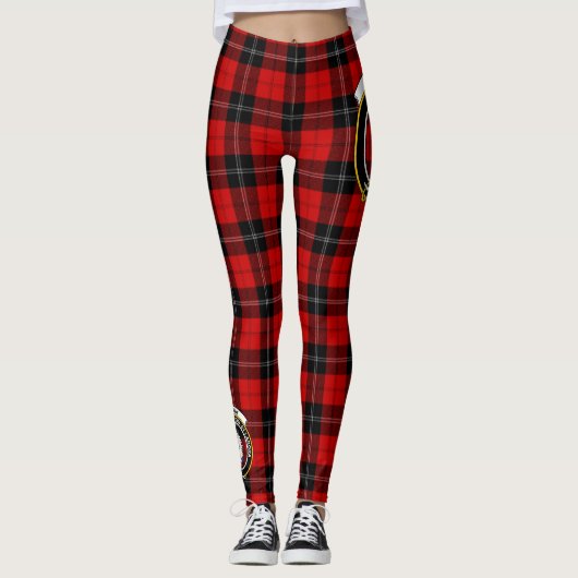 Scotstee Clan Ramsay Red Crest Tartan Vrouwen Leggings (Voorkant)