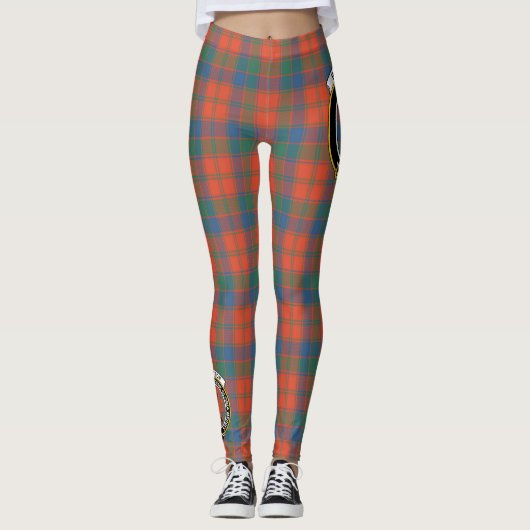 Scotstee Clan Robertson Ancient Crest Tartan Vrouw Leggings (Voorkant)