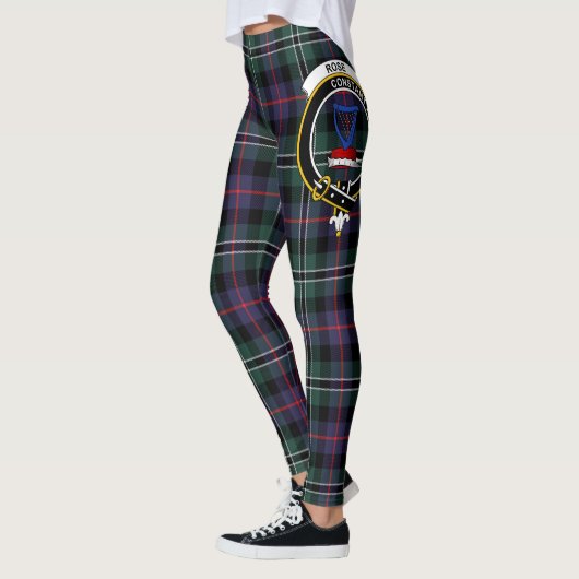 Scotstee Clan Roos Hunting Modern Crest Tartan Leggings (Links)