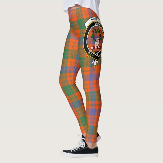 Scotstee Clan Ross Ancient Crest Tartan Vrouwen Leggings (Links)