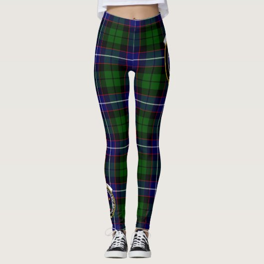 Scotstee Clan Russell Crest Tartan Vrouwen Legging (Voorkant)