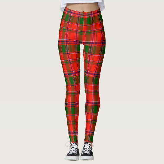 Scotstee Clan Sandilands Red Tartan Women Leggings (Voorkant)