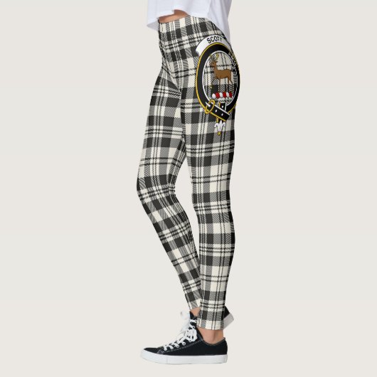 Scotstee Clan Scott Black White Ancient Crest Leggings (Links)