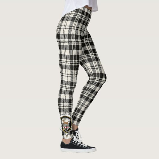 Scotstee Clan Scott Black White Ancient Crest Leggings (Rechts)