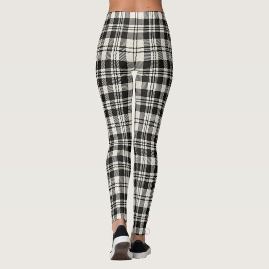 Scotstee Clan Scott Black White Ancient Tartan Leggings (Achterkant)