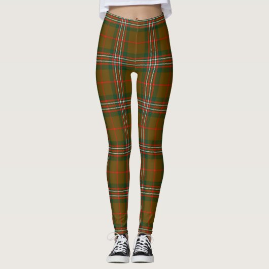 Scotstee Clan Scott Brown Modern Tartan Women Leggings (Voorkant)