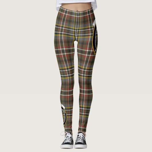 Scotstee Clan Scott Green Weathered Crest Tartan Leggings (Voorkant)