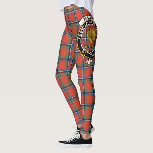 Scotstee Clan Sinclair Ancient Crest Tartan Vrouwe Leggings (Links)