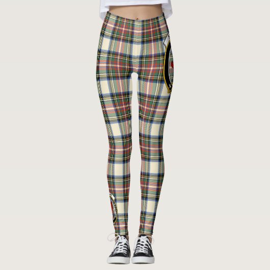 Scotstee Clan Stewart Dress Ancient Crest Tartan Leggings (Voorkant)