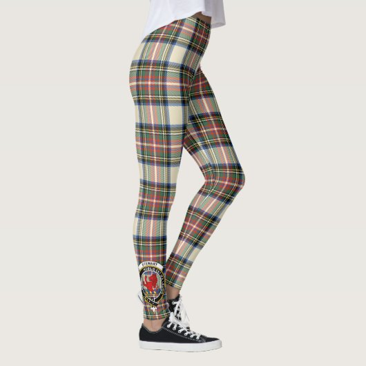 Scotstee Clan Stewart Dress Ancient Crest Tartan Leggings (Rechts)