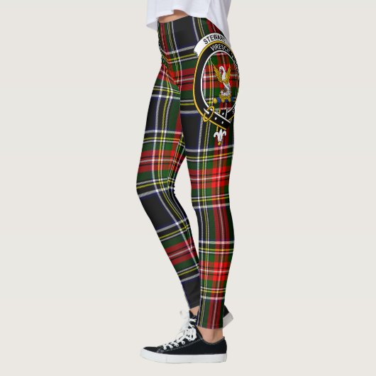Scotstee Clan Stewart High Stewards Crest Tartan Leggings (Links)