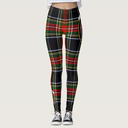Scotstee Clan Stewart High Stewards Crest Tartan Leggings (Voorkant)