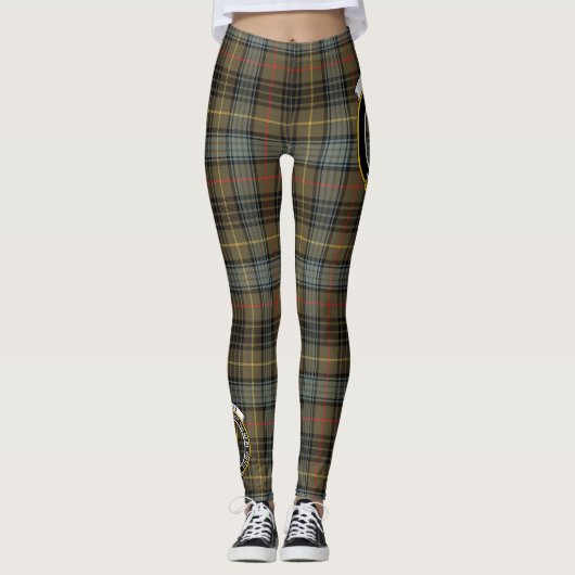 Scotstee Clan Stewart Hunting Weathered Crest Leggings (Voorkant)
