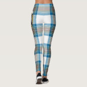 Scotstee Clan Stewart Muted Blue Crest Tartan Wome Leggings (Achterkant)