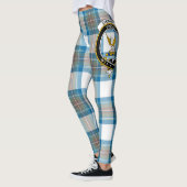 Scotstee Clan Stewart Muted Blue Crest Tartan Wome Leggings (Links)
