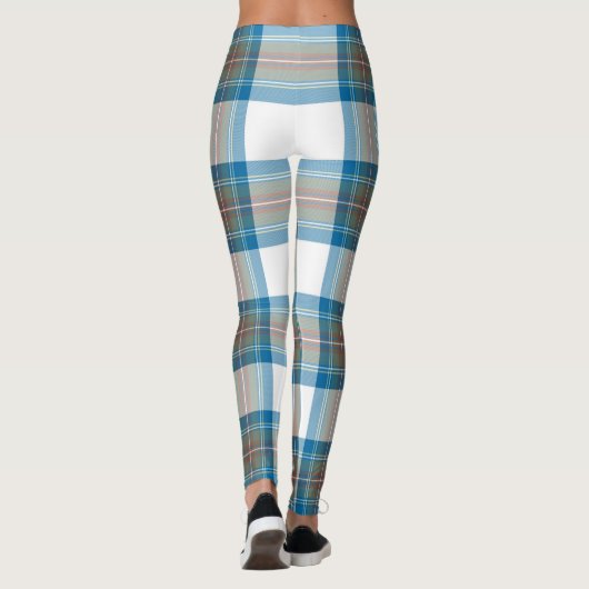 Scotstee Clan Stewart Muted Blue Tartan Vrouwen Leggings (Achterkant)