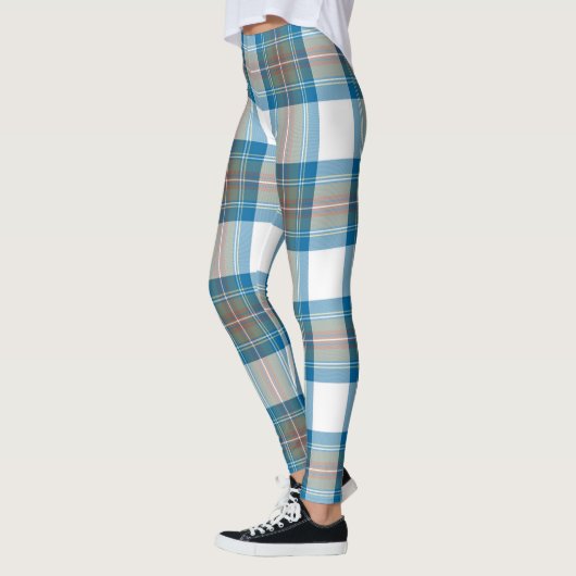 Scotstee Clan Stewart Muted Blue Tartan Vrouwen Leggings (Links)