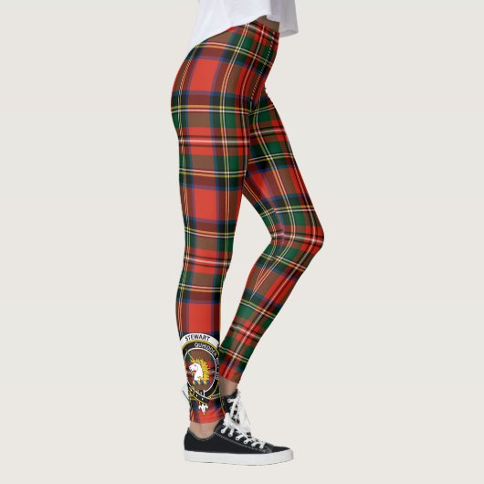 Scotstee Clan Stewart Stuart van Bute Crest Tartan Leggings (Rechts)