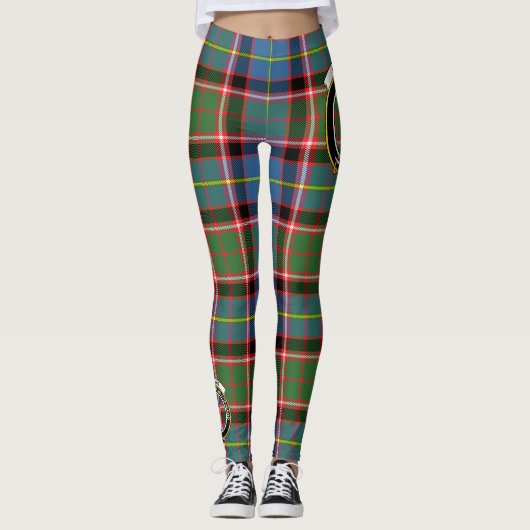 Scotstee Clan Stirling Crest Tartan Vrouwen Leggin Leggings (Voorkant)