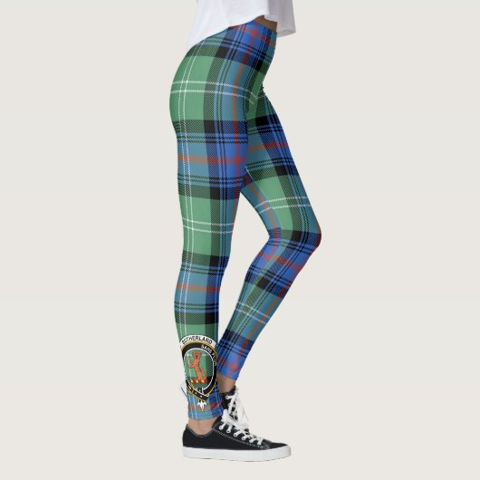 Scotstee Clan Sutherland Old Ancient Crest Tartan Leggings (Rechts)