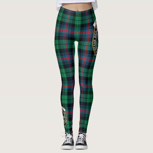 Scotstee Clan Urquhart Broad Red Ancient Crest Leggings (Voorkant)