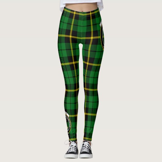 Scotstee Clan Wallace Hunting Crest Tartan Women Leggings (Voorkant)