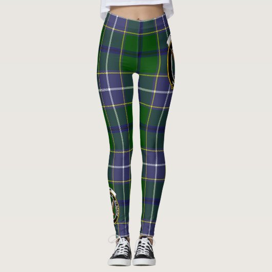 Scotstee Clan Wishart Hunting Crest Tartan Women L Leggings (Voorkant)
