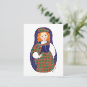 Scotswoman Matryoshka-Briefkaart Briefkaart (Staand voorkant)