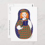 Scotswoman Matryoshka-Briefkaart Briefkaart (Voorkant / Achterkant)