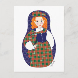 Scotswoman Matryoshka-Briefkaart Briefkaart