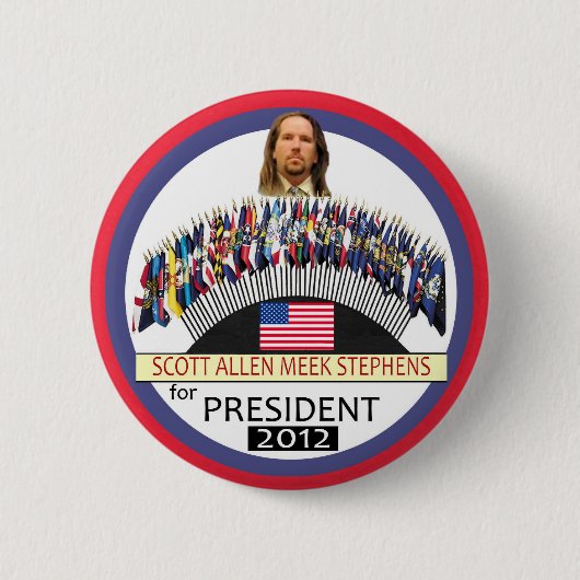 Scott A. M. Stephens voor President 2012 Ronde Button 5,7 Cm (Voorkant)