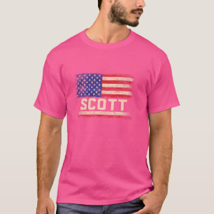 Scott Achternaam Shirt Scott Naam American Flag