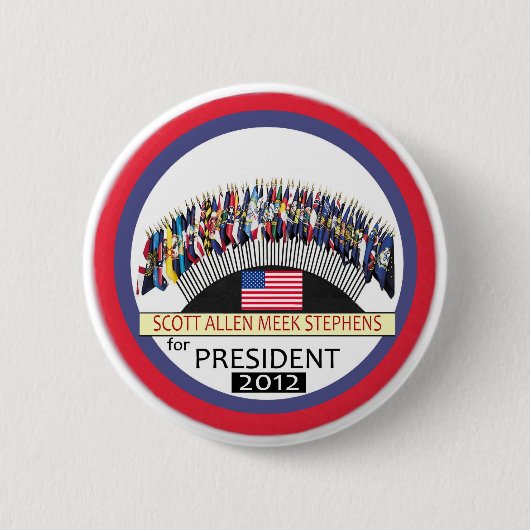Scott Allen Meek Stephens voor president 2012 Ronde Button 5,7 Cm (Voorkant)
