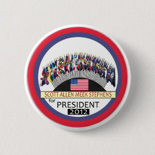 Scott Allen Meek Stephens voor president 2012 Ronde Button 5,7 Cm