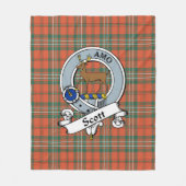 Scott Ancient Clan Badge Tartan Plaid Fleece Deken (Voorkant)
