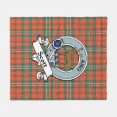 Scott Ancient Clan Badge Tartan Plaid Fleece Deken (Voorkant (Horizontaal))