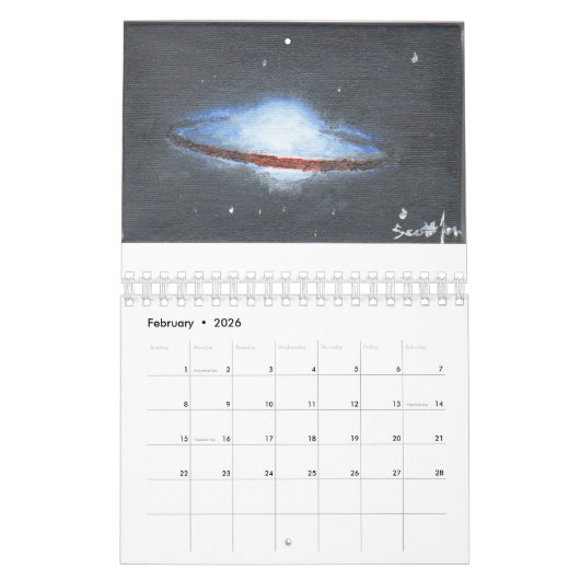 Scott bestudeert het universum kalender (Feb 2026)