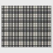 Scott Black en White Modern Scottish Tartan Cadeaupapier (Vlak)